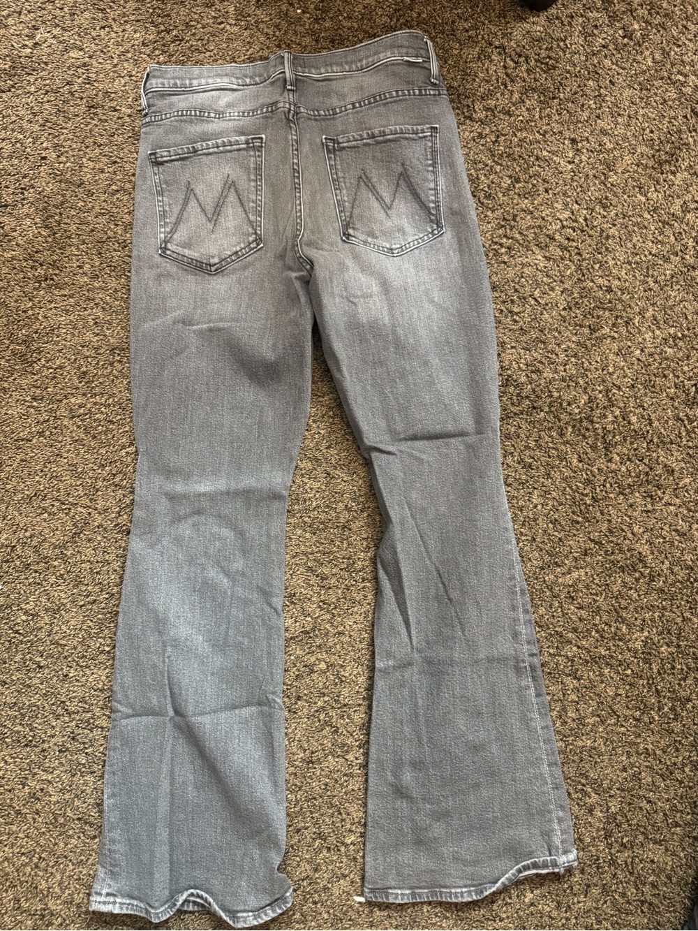 MOTHER Gray Flare Jeans The Weekender